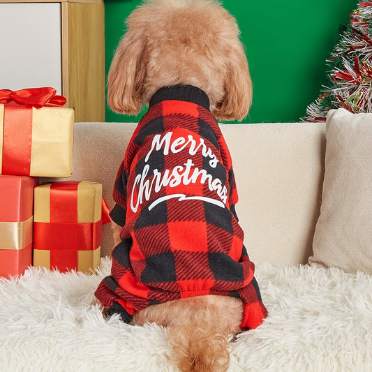 Adorable Pet Christmas Pajamas - Soft, Warm, and Cozy Dog and Cat Holiday Clothes for Comfortable Wear - Perfect for Festive Photoshoots and Family Gatherings