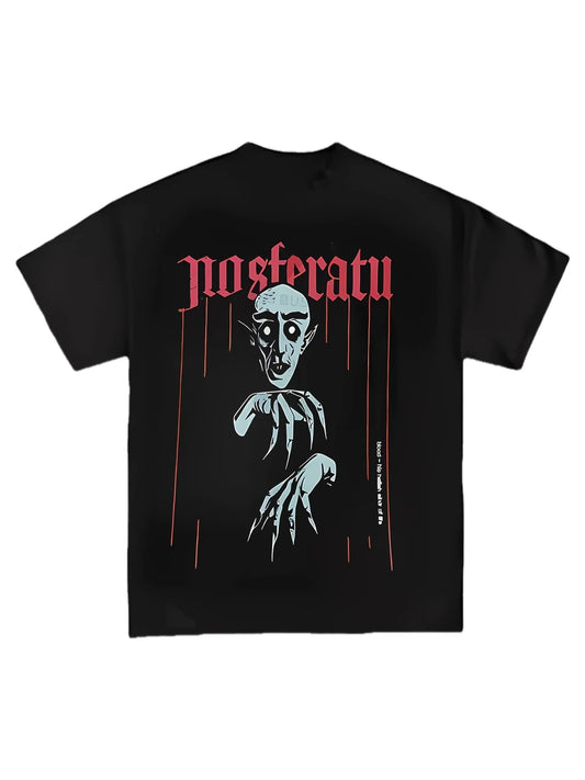 1 x Women's and Men's Graphic T-Shirt Black and White Contrast Retro Gothic Design Suitable for Halloween Theme and Casual Tee
