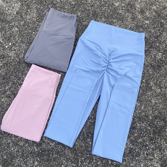 Women Sports Leggings Gym Workout Yoga Pants High Waist Tights Soft Push Up Fitness Pants Running Training Trousers