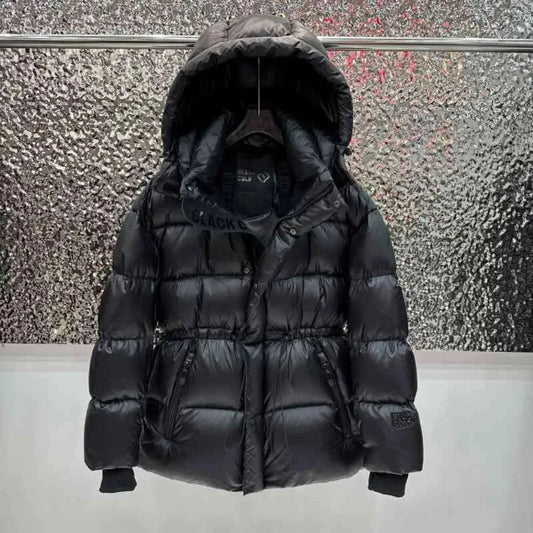 Cold Puffer Jacket New Down Jacket Women 2025 Winter High Waisted White Duck Down Coat Hooded Loose Thickened Warm Black Extreme