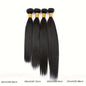 4 Bundles 15A Peruvian Straight Hair Virgin Human Hair Weave 100% Unprocessed 100g Per Bundle Double Weft Can Be Dyed and Bleached 4pcs Natural Black