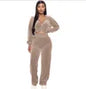New Season 2022 Solid Color Thick Jogging Suit Women Two Piece Sweat Suits Custom Women Winter Sets
