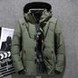 2025 Quality Solid Jacket Men Hooded Winter Puffer Jacket Orange Down Feather Jacket