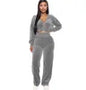 New Season 2022 Solid Color Thick Jogging Suit Women Two Piece Sweat Suits Custom Women Winter Sets