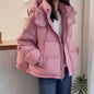 2025 New Winter Puffer Jacket Women Warm Parkas Solid Long Sleeve Casual Cotton Padded Jacket Hooded Snow Wear Coat  Female