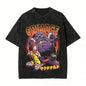 Grimace Retro Graphic Print Oversized Streetwear T-Shirt  Vintage Washed Unisex Tee with Cartoon Design